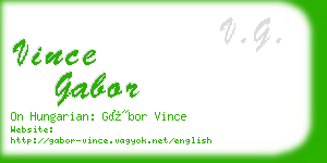 vince gabor business card